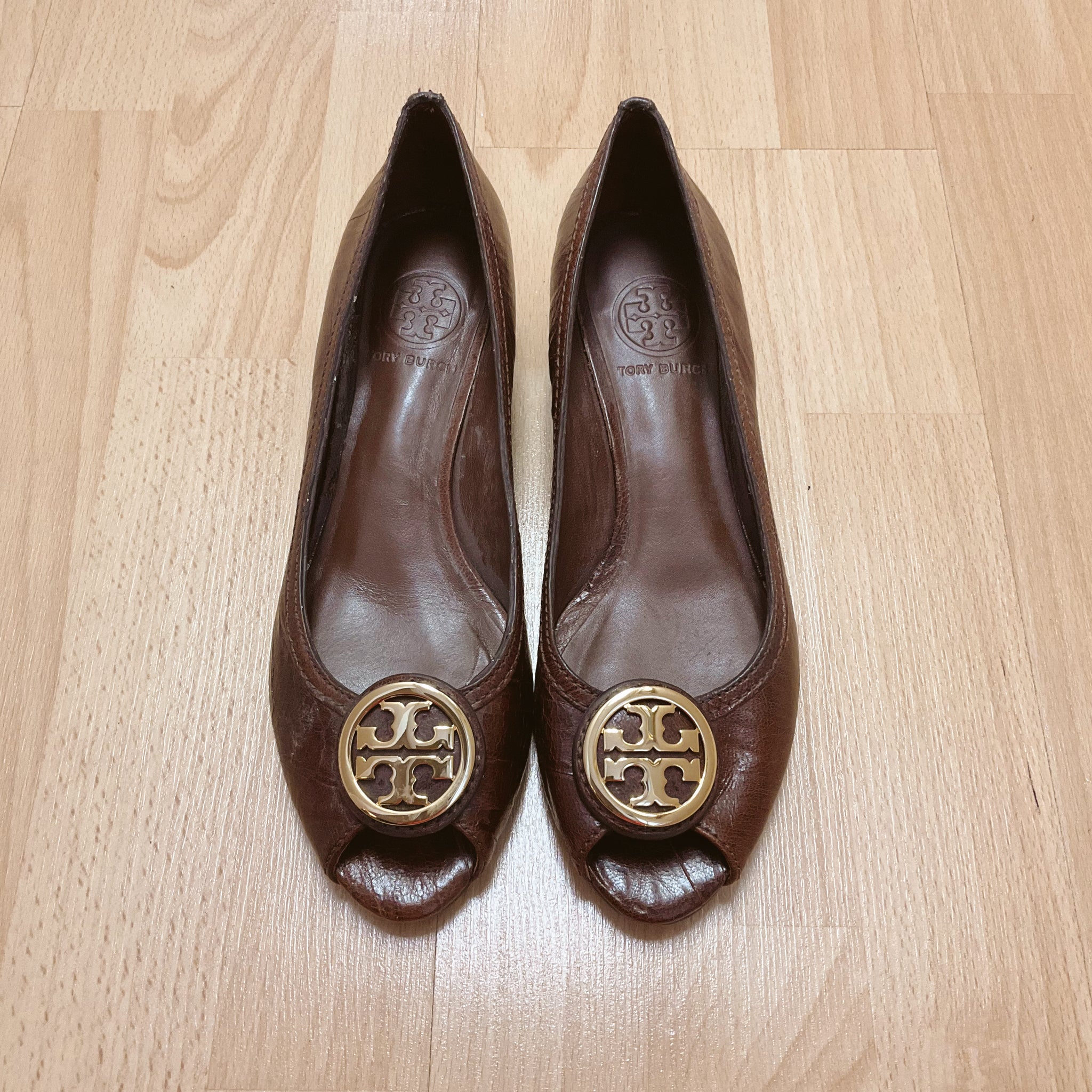 Tory Burch Brown Slip-On Size 7.5 - front view