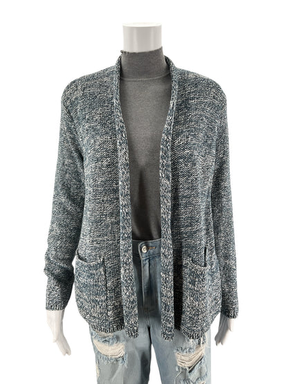 Pure Jill Blue/White Solid Pre-Owned Ladies Shrug - Size XS - Margaret’s Fine Consignment