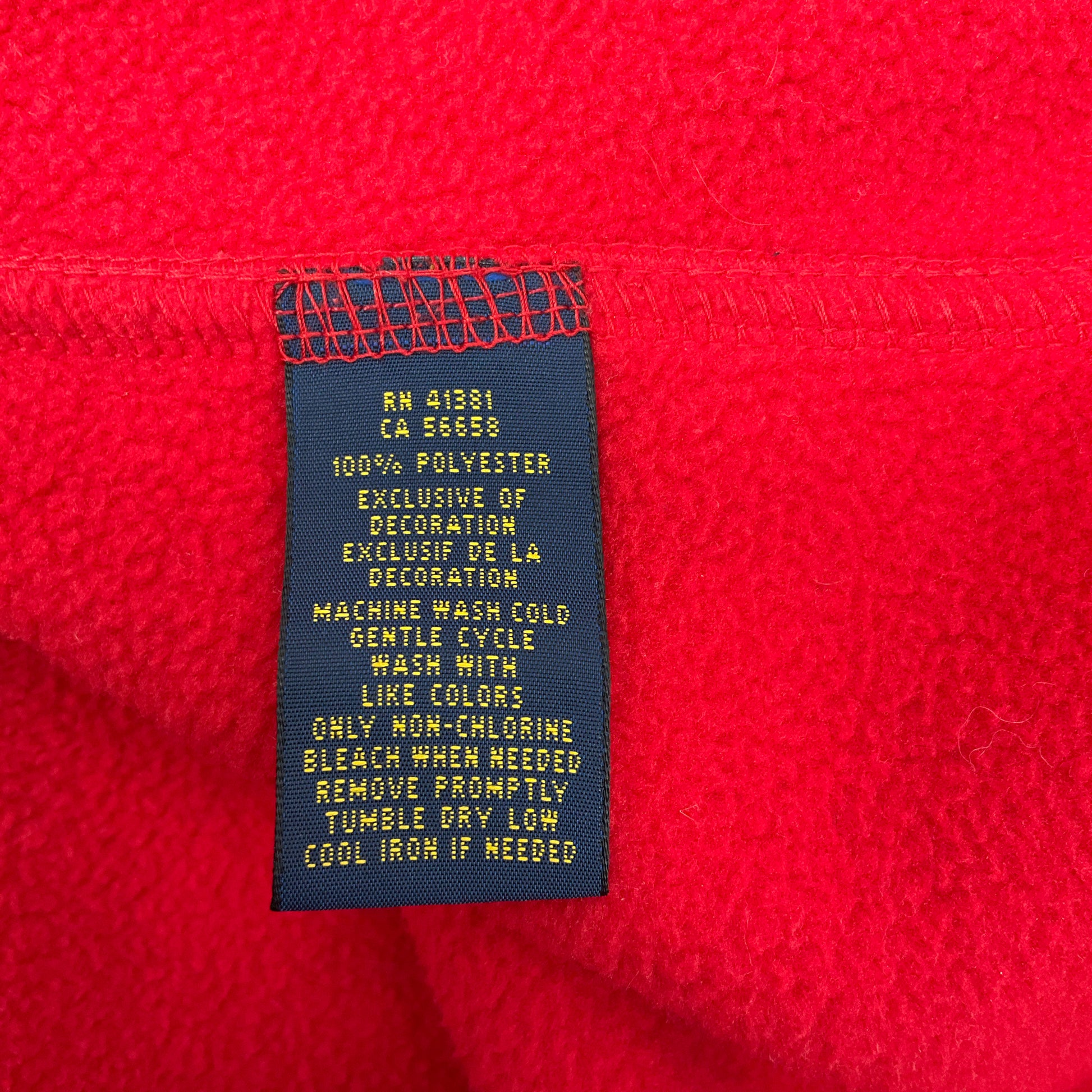 Polo Red Fleece Vest Size Medium - information