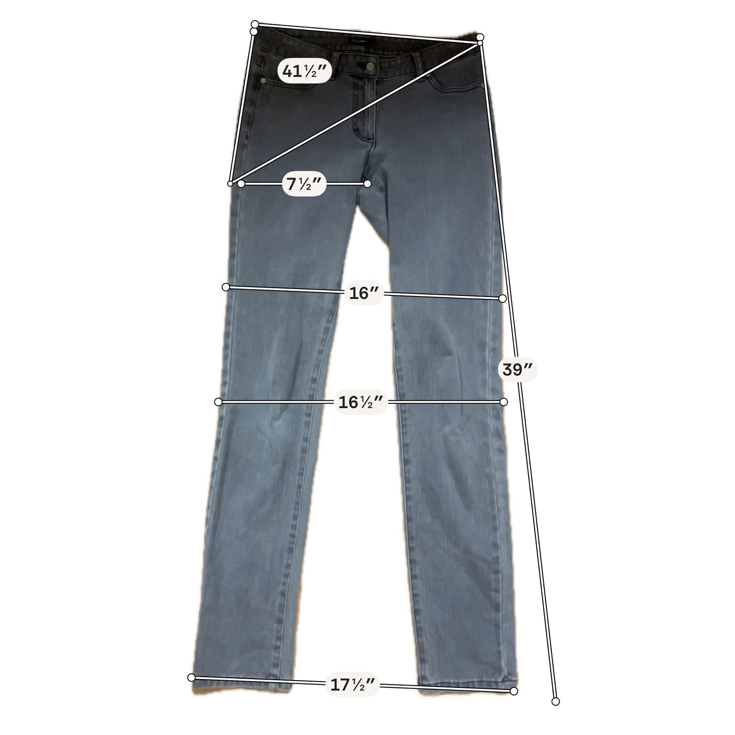 J.McLaughlin Gray 5-Pocket Stretch Skinny Jeans Size 2