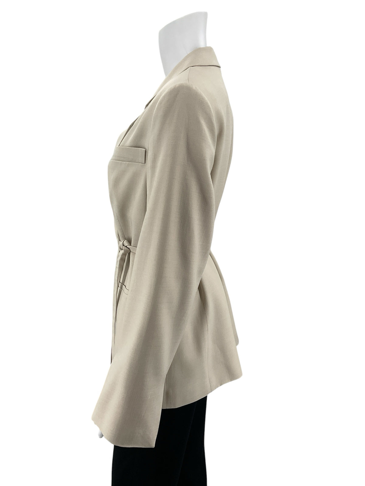 Banana Republic Tan Acetate Tie-Front Wrap Blazer Size 8
