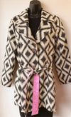 3 Sisters Tan/Gray Print Jacket Size XL