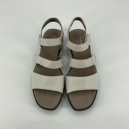 Munro Laine Comfort Wedge Sandals White Leather Size 10M - ONLINE ONLY