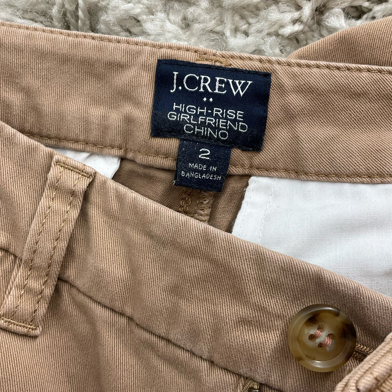 J Crew Dark Khaki Solid Ladies Pre-Owned Pants - Size 2 - Margaret’s Fine Consignment