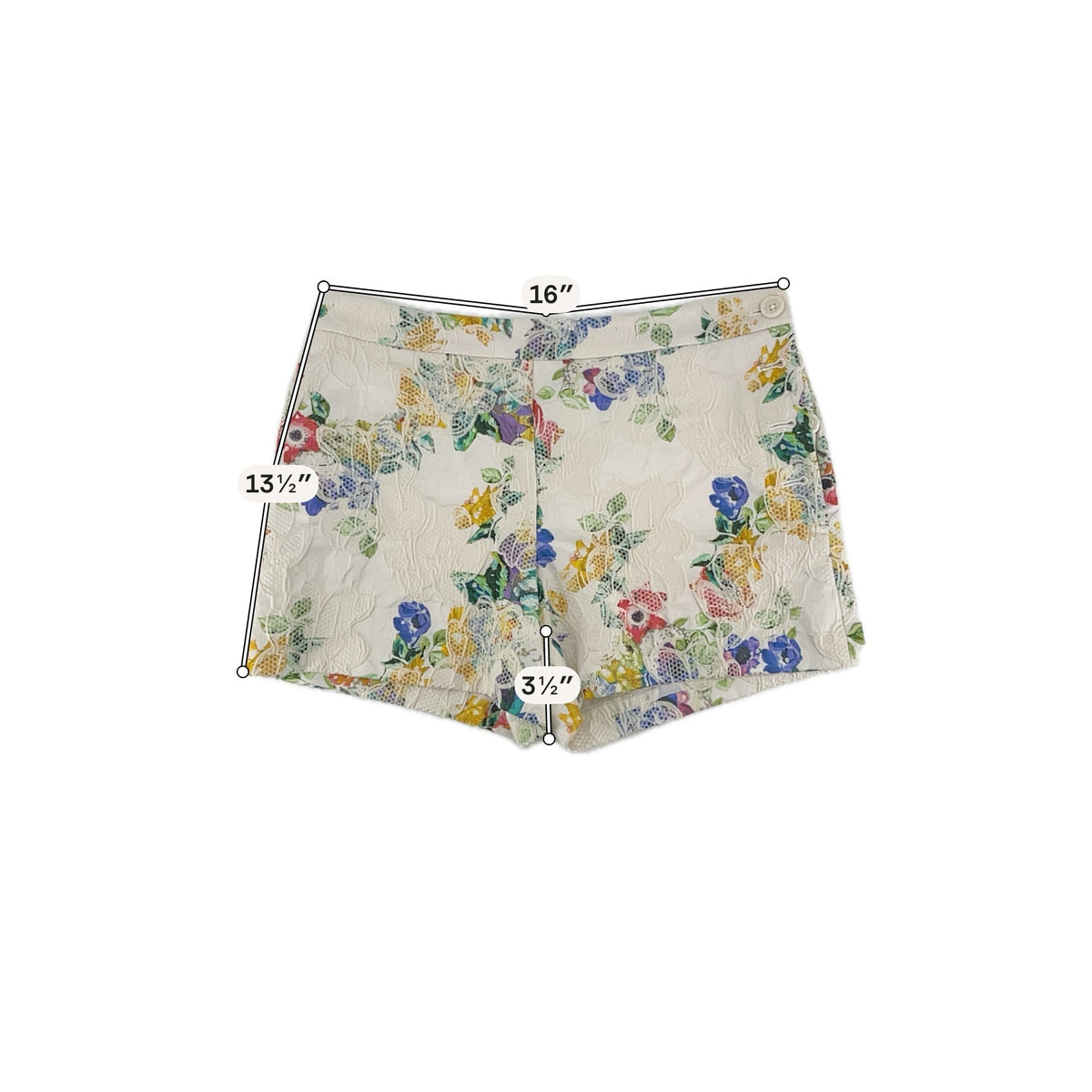 Elevenses Anthropologie Floral Jacquard Tapestry Shorts Womens Size 8
