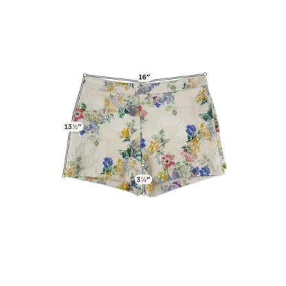 Elevenses Anthropologie Floral Jacquard Tapestry Shorts Womens Size 8