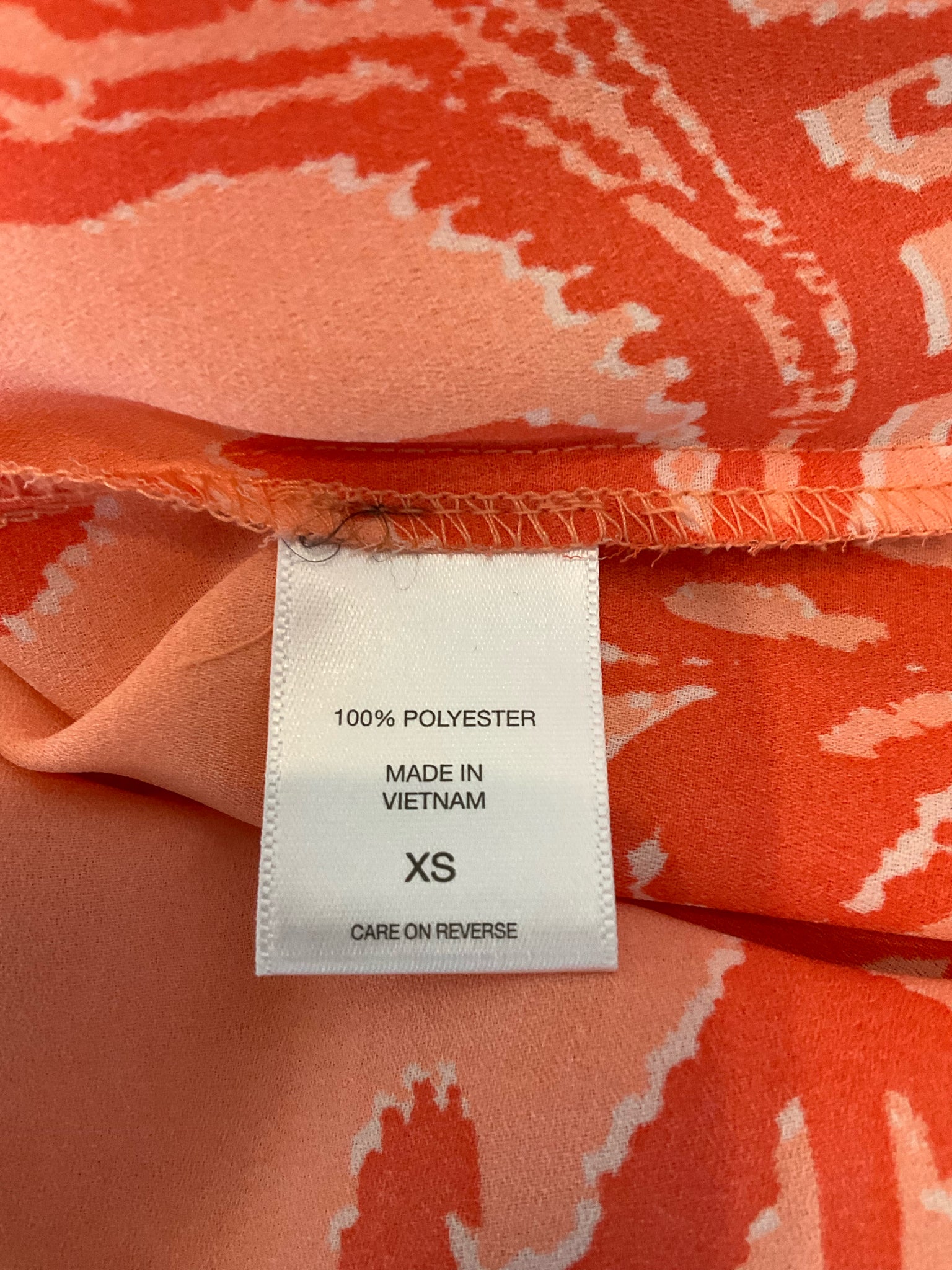 New York &amp; Co Orange Paisley Print Sleeveless Blouse Top XS