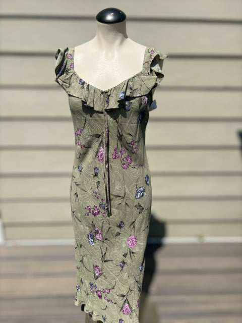 Carole Little Size 6 green/purple Floral Dress