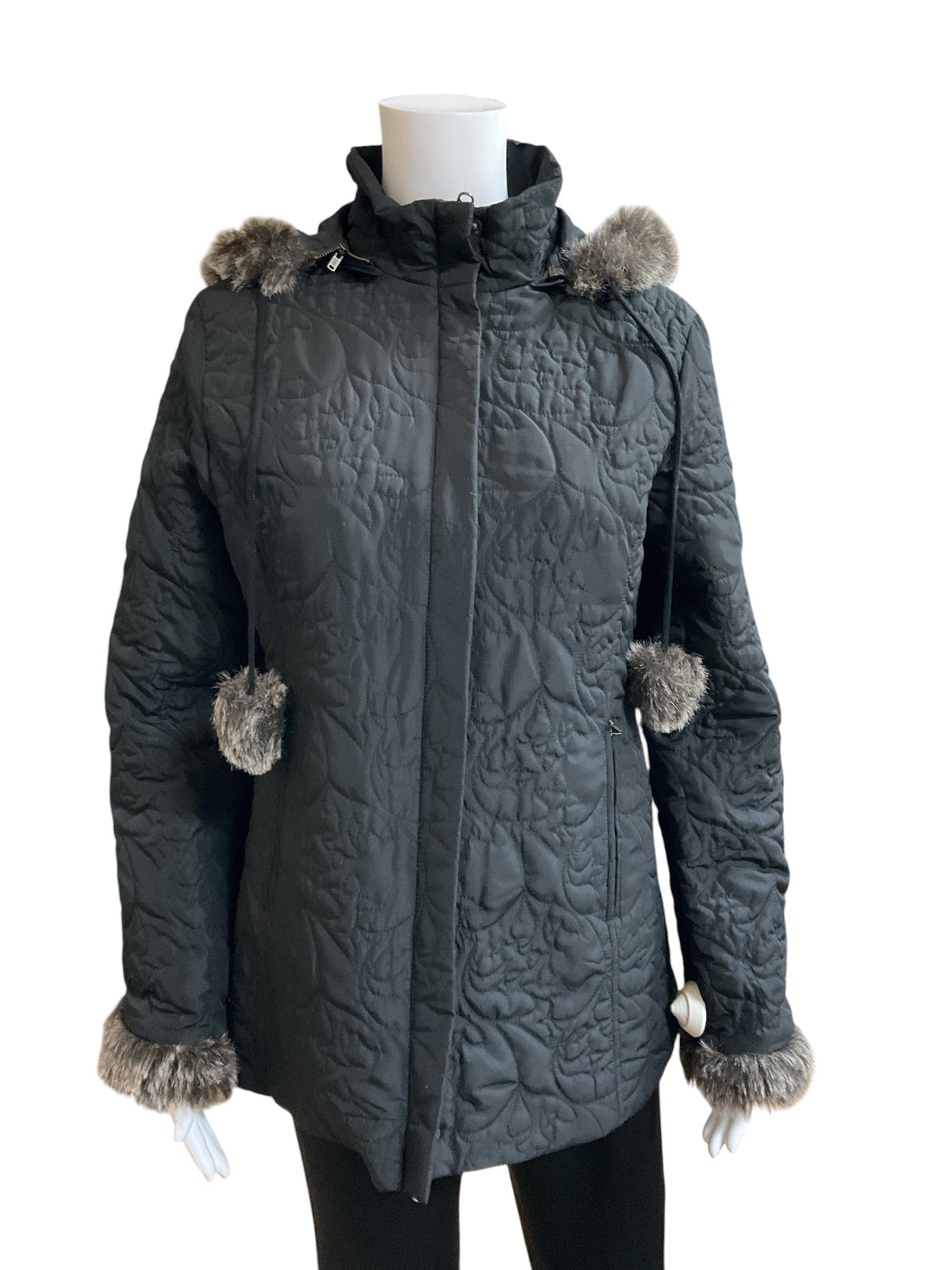 cabi Size Medium Black Fur Pre-Owned Jacket