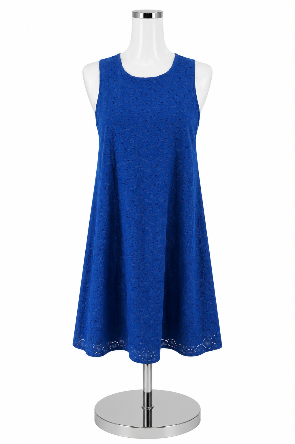 Calvin Klein Size 6 Blue Solid Pre-Owned Ladies Dress