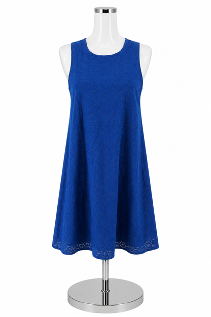 Calvin Klein Size 6 Blue Solid Pre-Owned Ladies Dress