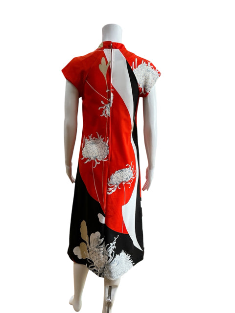 Malihini Hawaii Vintage Malihini Hawaii Designer Collection Floral Cheongsam Dress Size Medium
