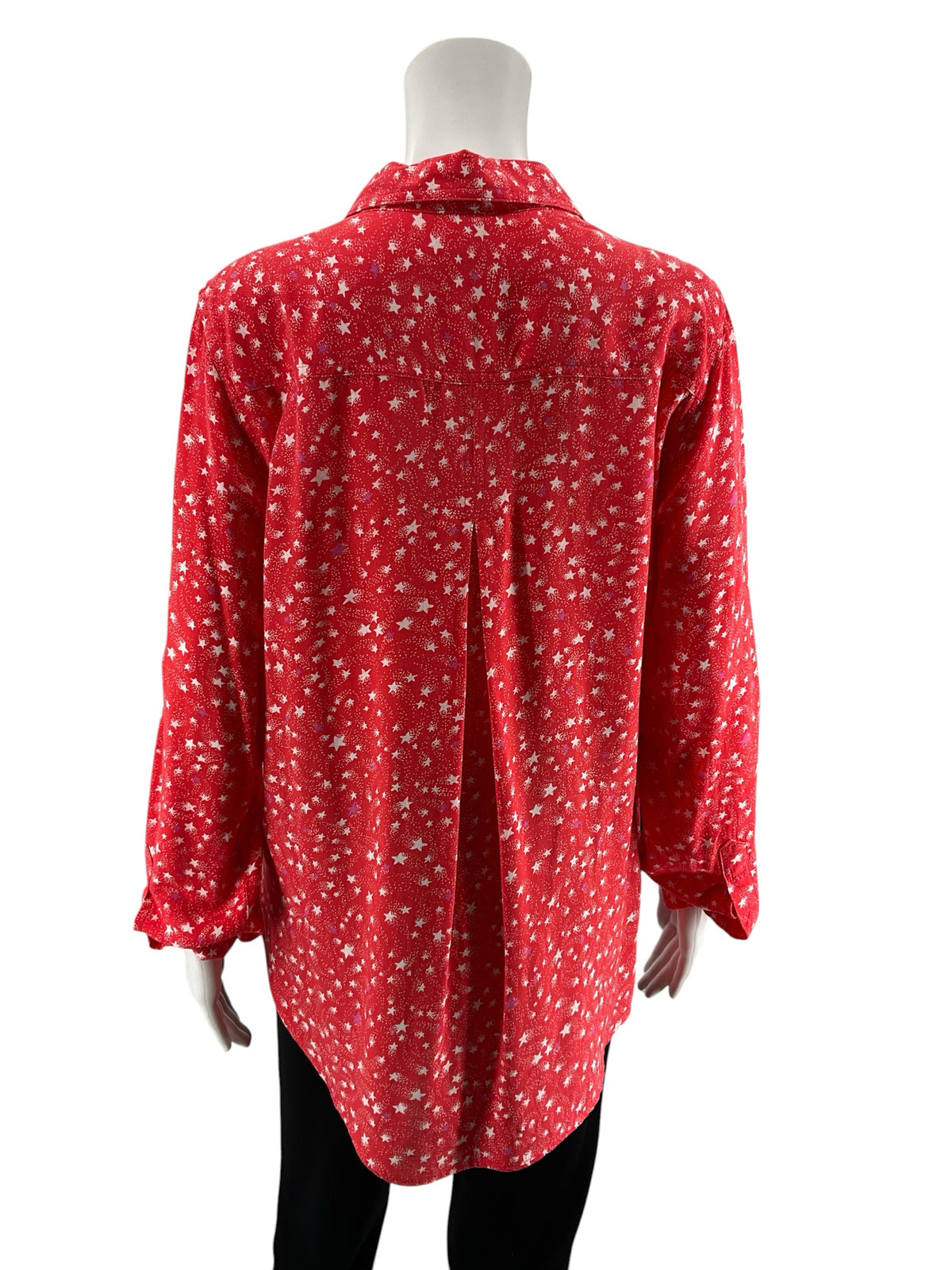 Velvet Heart Kallie Star Print Button-Down Top Coral Size Medium - ONLINE ONLY