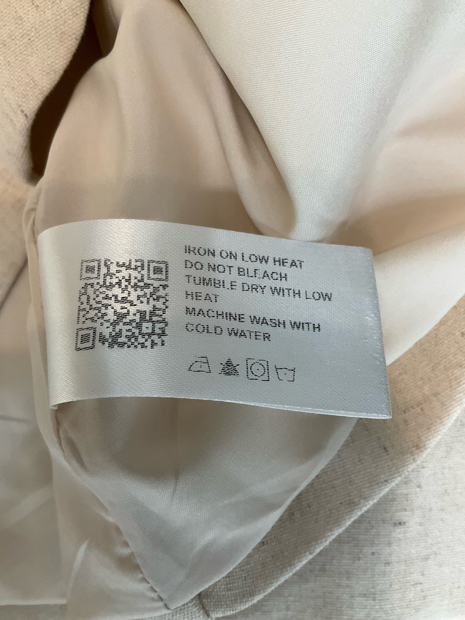 Cider Beige Linen Blend Button Front Cami Mini Dress Size Small
