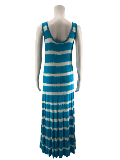 Calvin Klein Turquoise Tie-Dye Sleeveless Midi Dress Size 8 - ONLINE ONLY