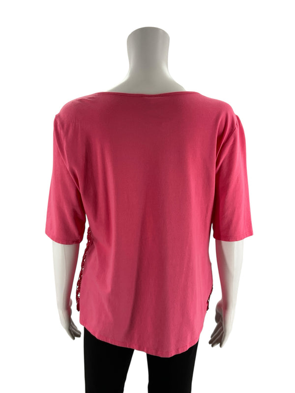 Ruby Rd Pink Pre-Owned Ladies Top - Size Large