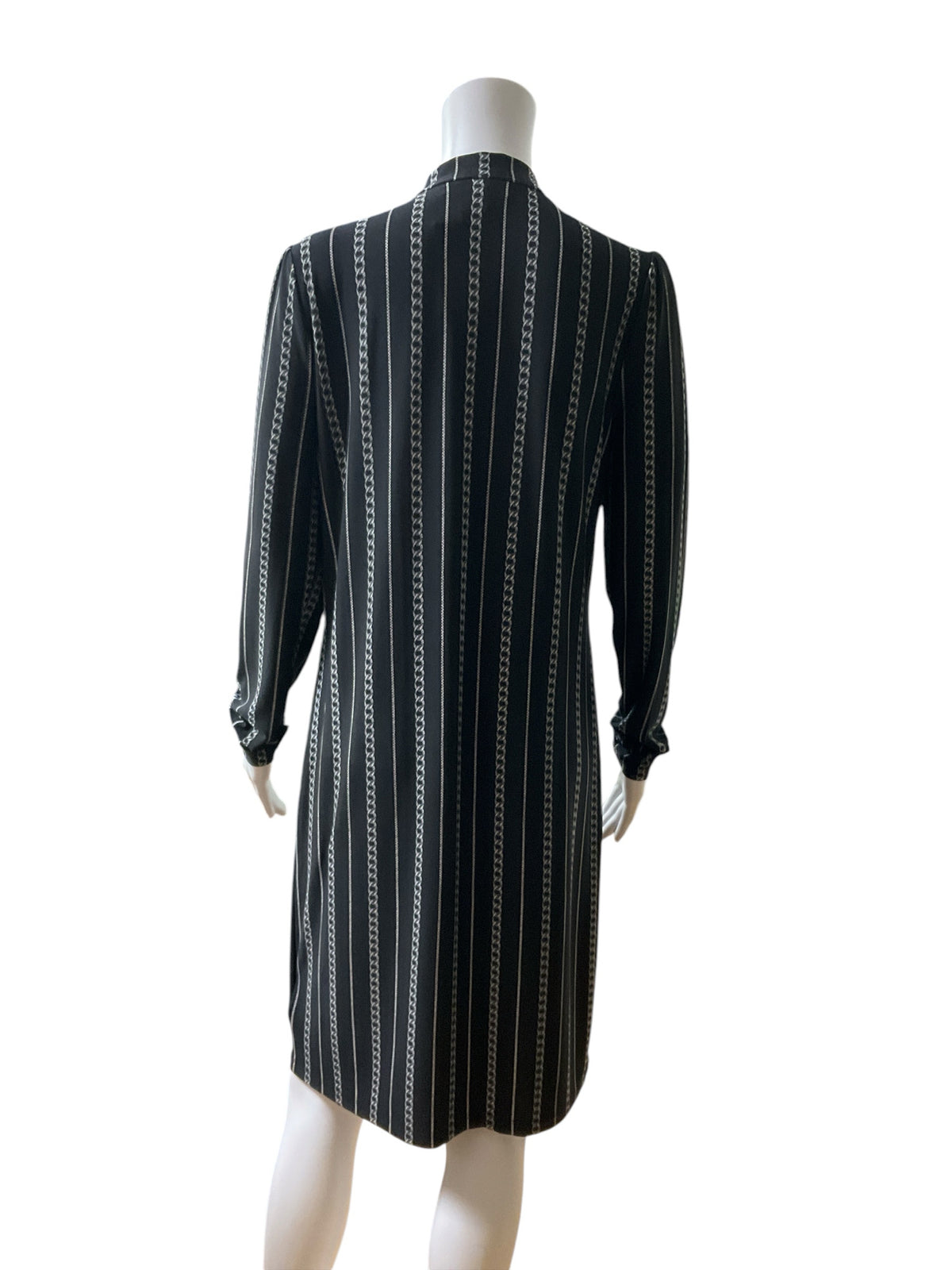 Michael Kors Pre-Owned Michael Kors Chain Print Long Sleeve Dress Black, Gray Size M - ONLINE ONLY