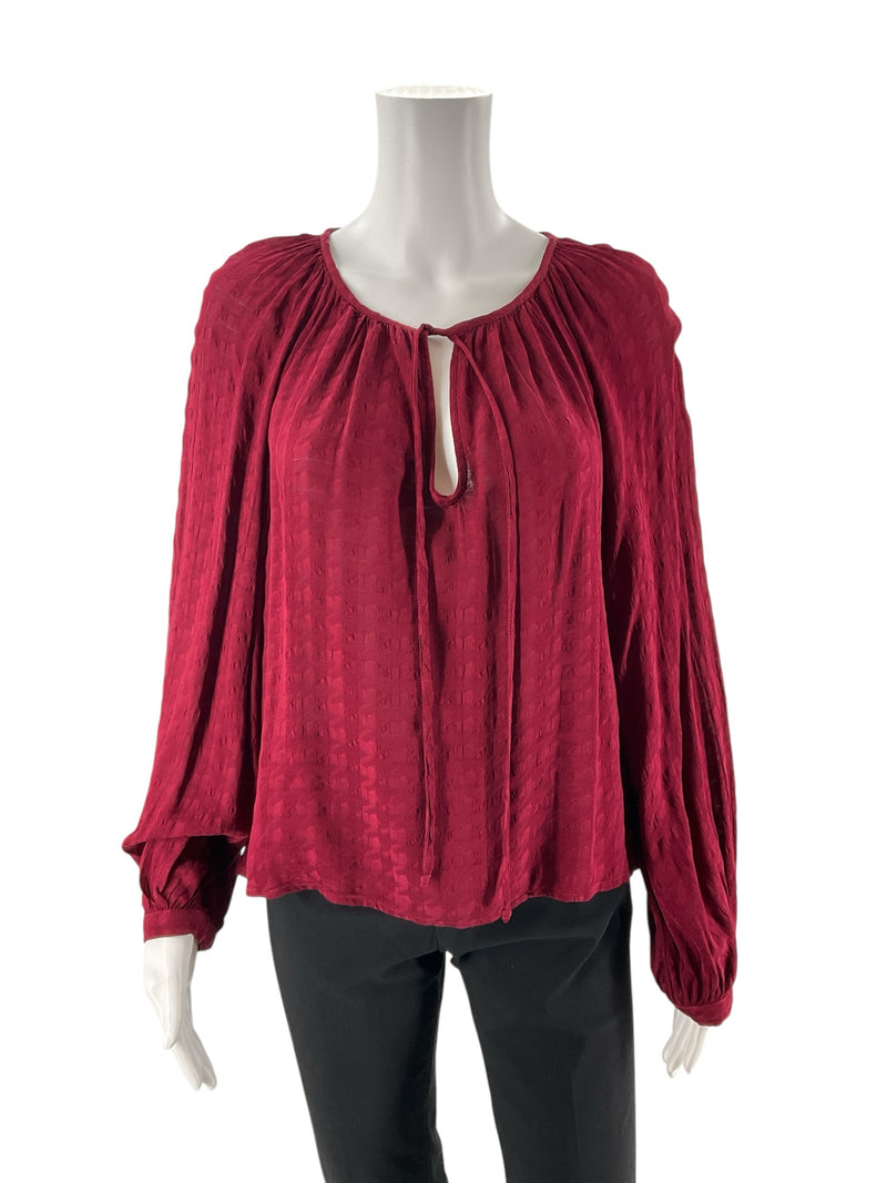 Cloth & Stone Maroon Solid Pre-Owned Ladies Top - Size Small