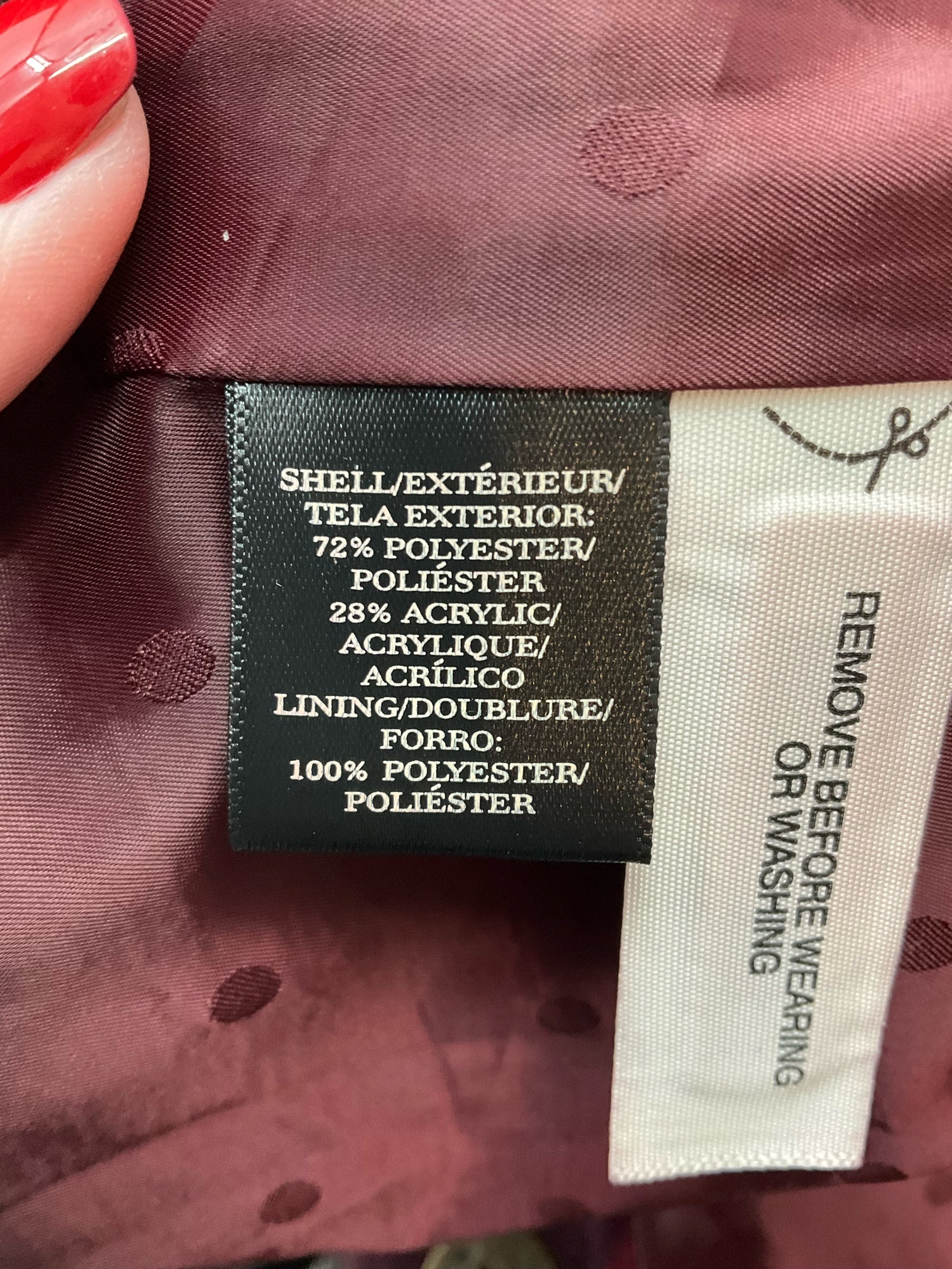 Ann Taylor Maroon Solid Pre-Owned Ladies Jacket - Size 12 Petite - Margaret’s Fine Consignment