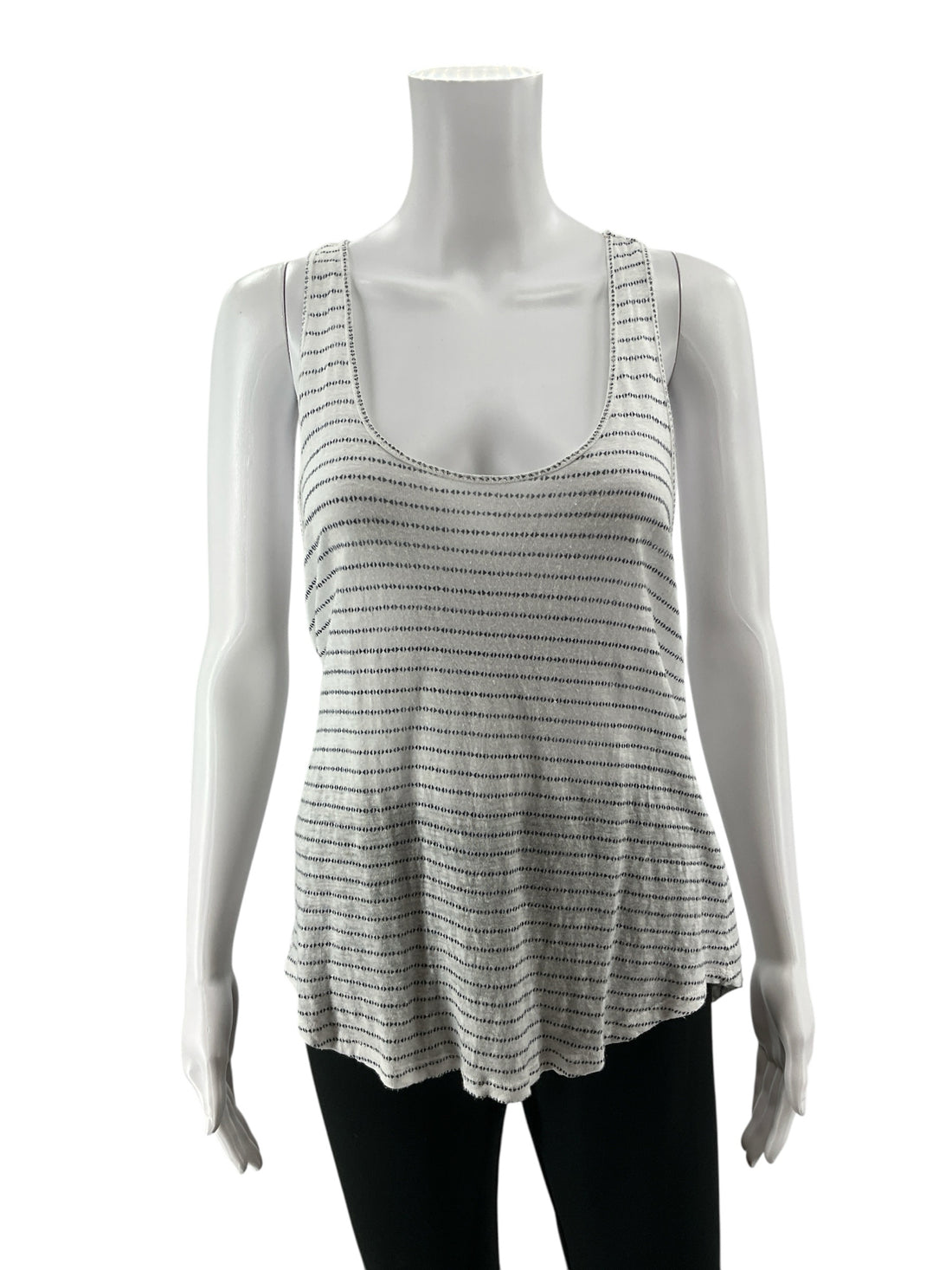 Caslon Linen Racerback Striped Tank Top Size XS