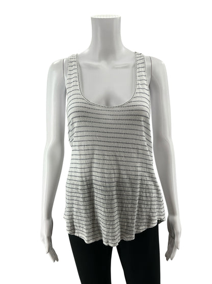 Caslon Linen Racerback Striped Tank Top Size XS