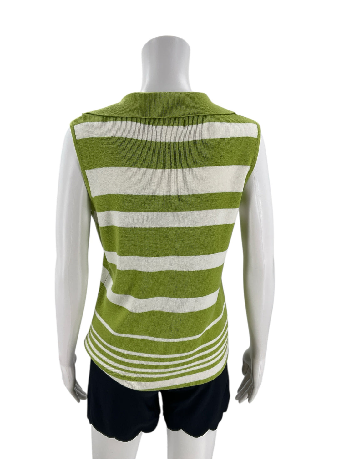 Worthington Green/White Stripe Pre-Owned Ladies Top - Size Medium - Margaret’s Fine Consignment