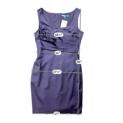 Antonio Melani Purple Asymmetrical Pleated Sheath Dress Size 10