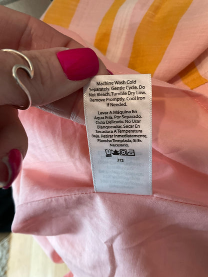 Free Assembly pink/orange Midi Striped Tiered Midi Sundress XS - Size XS
