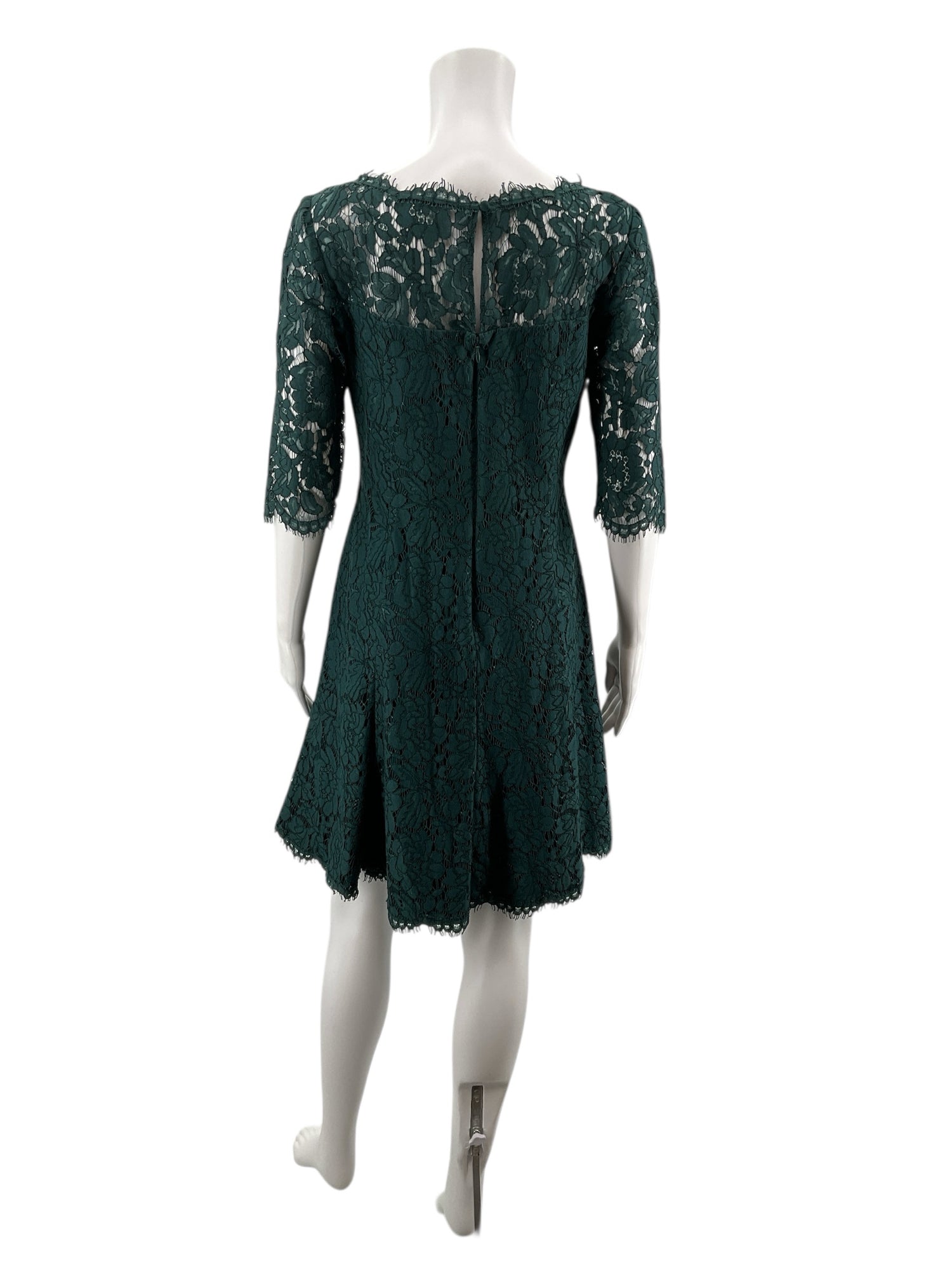 Eliza J Emerald Lace Pre-Owned Ladies Dress - Size 6