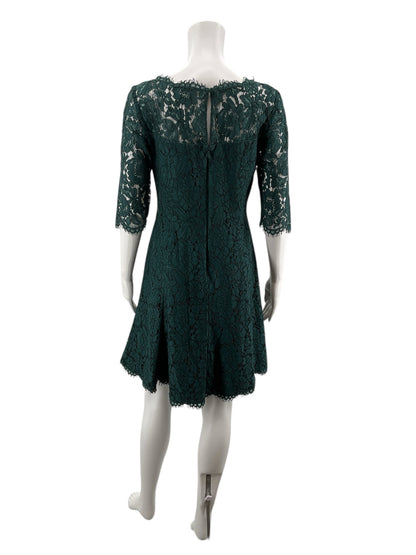 Eliza J Emerald Lace Pre-Owned Ladies Dress - Size 6