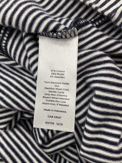Talbots Navy/White Stripe Pre-Owned Ladies Dress - Size Small Petite