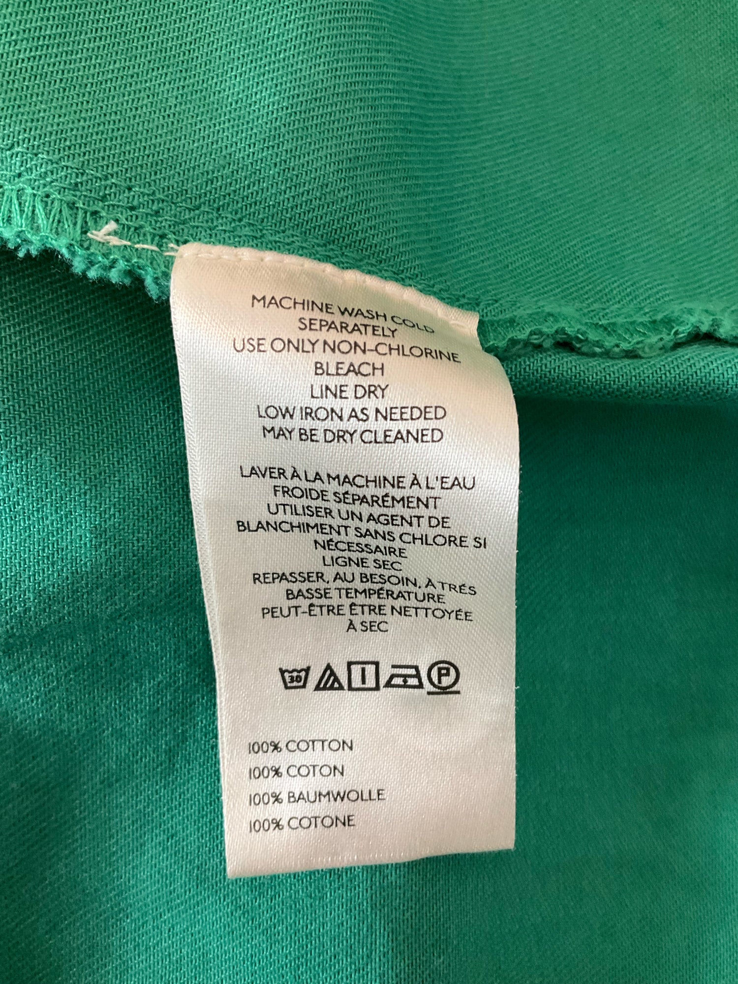 By Anthropologie Emerald Green Cotton Babydoll Tunic Dress Size XXS