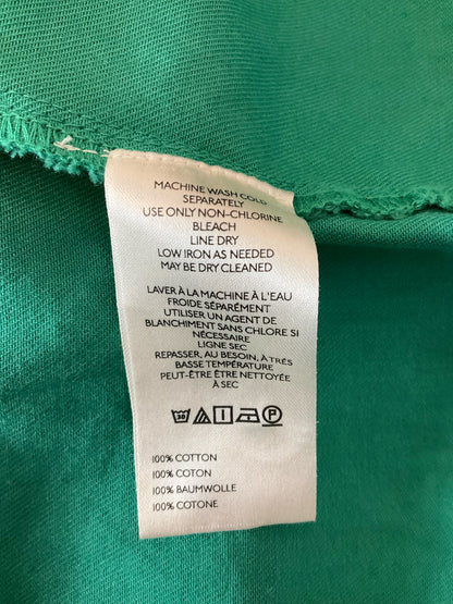 By Anthropologie Emerald Green Cotton Babydoll Tunic Dress Size XXS