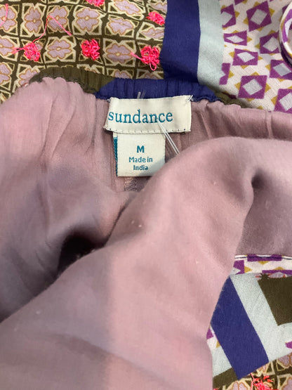 Sundance Multi Color Maxi Calista Patchwork Print Bohemian Midi Dress Size Medium - Size M
