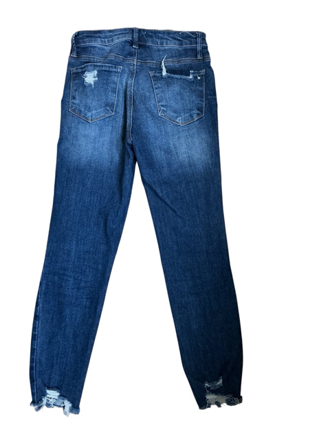 Tricot USA Distressed High Rise Mom Jeans Stretch Denim | Size 7 / 28W