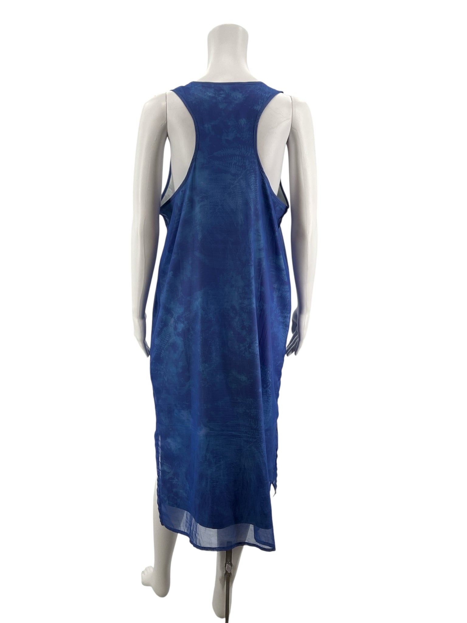 Adidas Blue Maxi Adicolor Classics 3-Stripes Sleeveless Tank Dress Blue Size Large - Size L