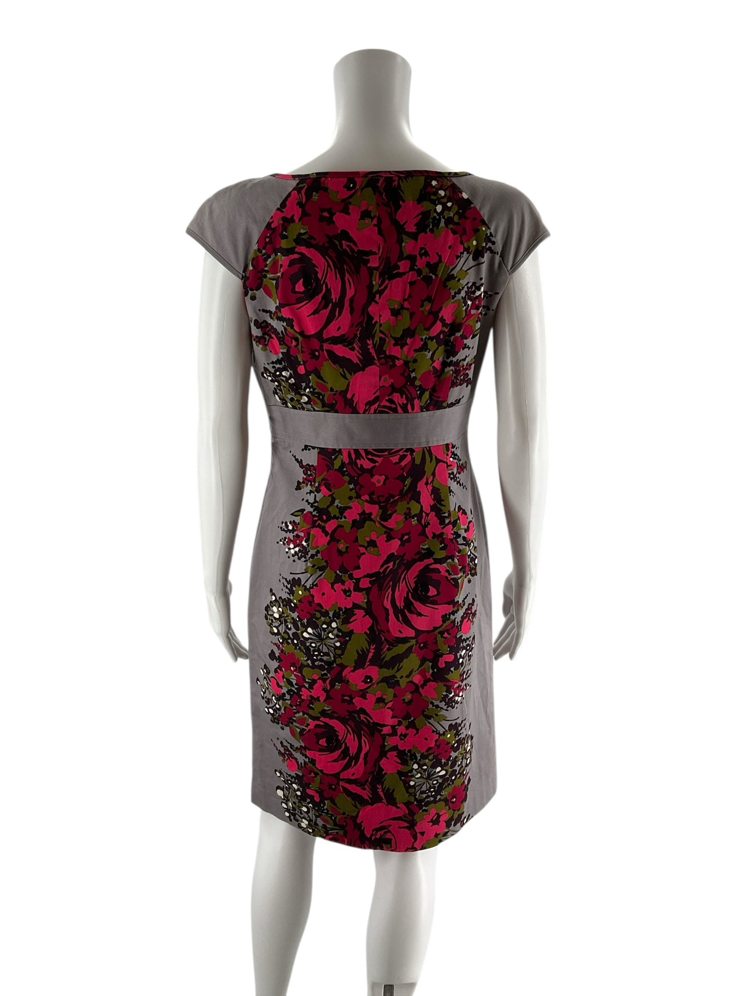 Nine West Gray/mult Floral Pre-Owned Ladies Dress - Size 4