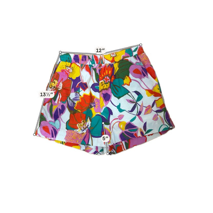 entro tan/pink/teal Shorts Size M tan/pink/teal Floral Shorts - Size M