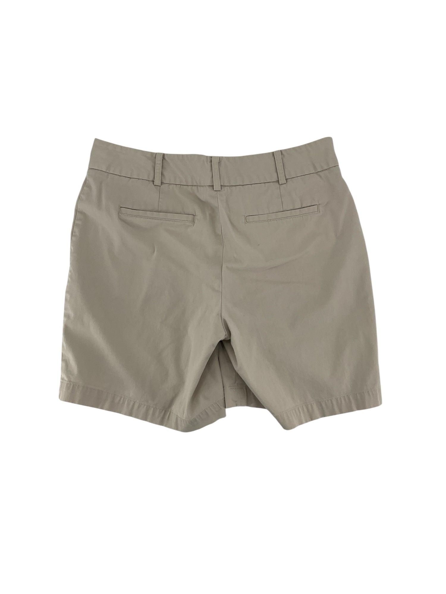 Talbots Khaki Chino, Mid Rise, Walking Shorts Size 2 Khaki Solid Shorts - Size 2