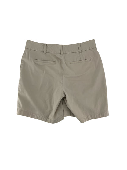 Talbots Khaki Chino, Mid Rise, Walking Shorts Size 2 Khaki Solid Shorts - Size 2