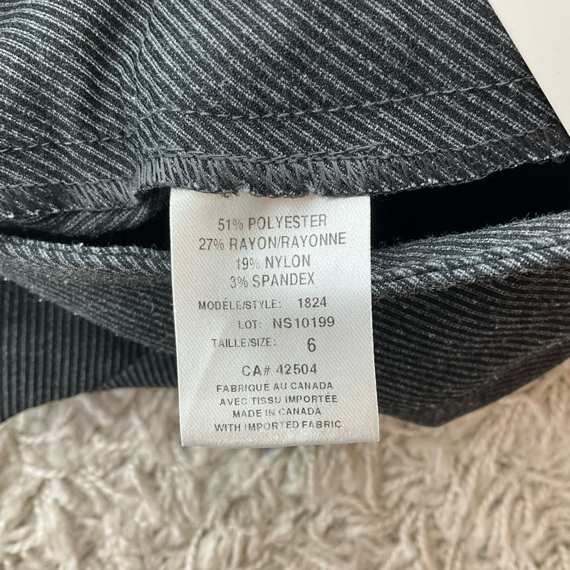 Lisette Black/Gray Stripe Pre-Owned Ladies Pants - Size 6 - Margaret’s Fine Consignment