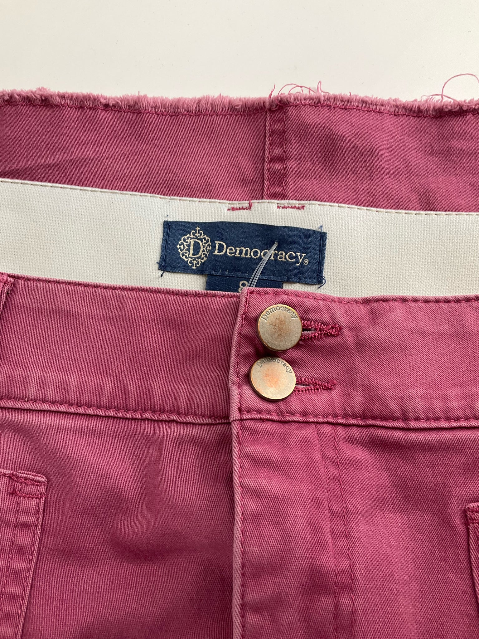 Democracy - Mauve Solid Pre-Owned Ladies Skirt - Size 8