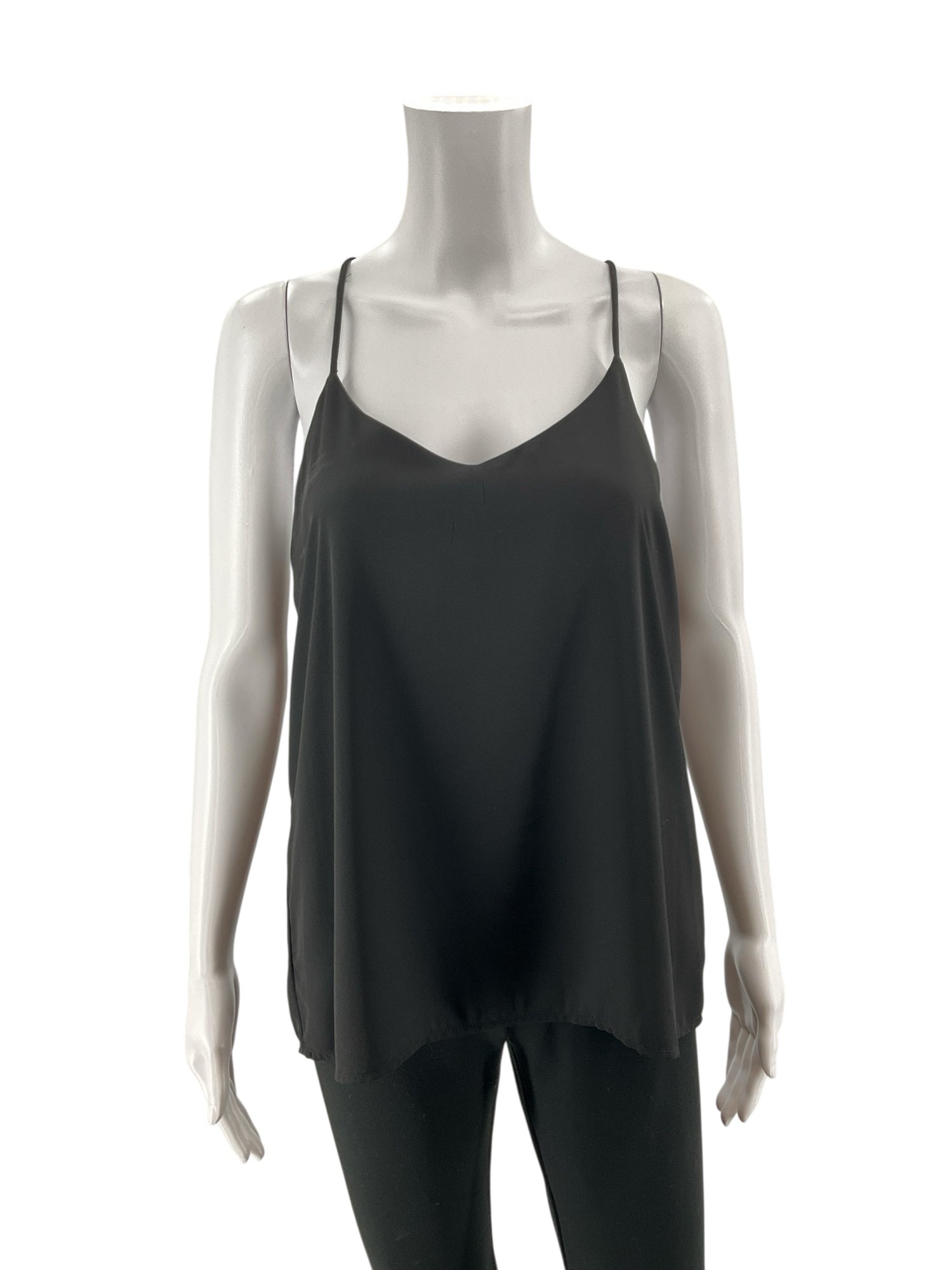 Bar III Black V-Neck Spaghetti Strap Cami Top Size Medium