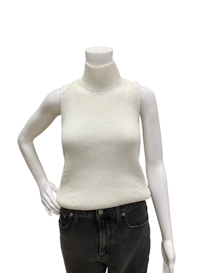 Ann Taylor Size XS White Knit Casual Top - Upstairs