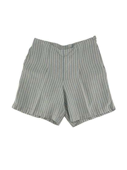 J.Jill Linen-Blend Striped Pull-On Shorts Blue Tan Size Medium