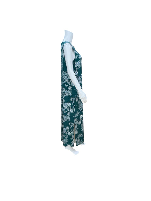 J. Jill Wearever Teal Paisley Floral Sleeveless Midi Dress Size Medium - ONLINE ONLY