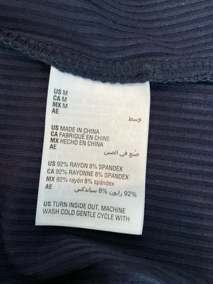 And Now This Ribbed Crew Neck Tank Top Navy Blue Size M NWT