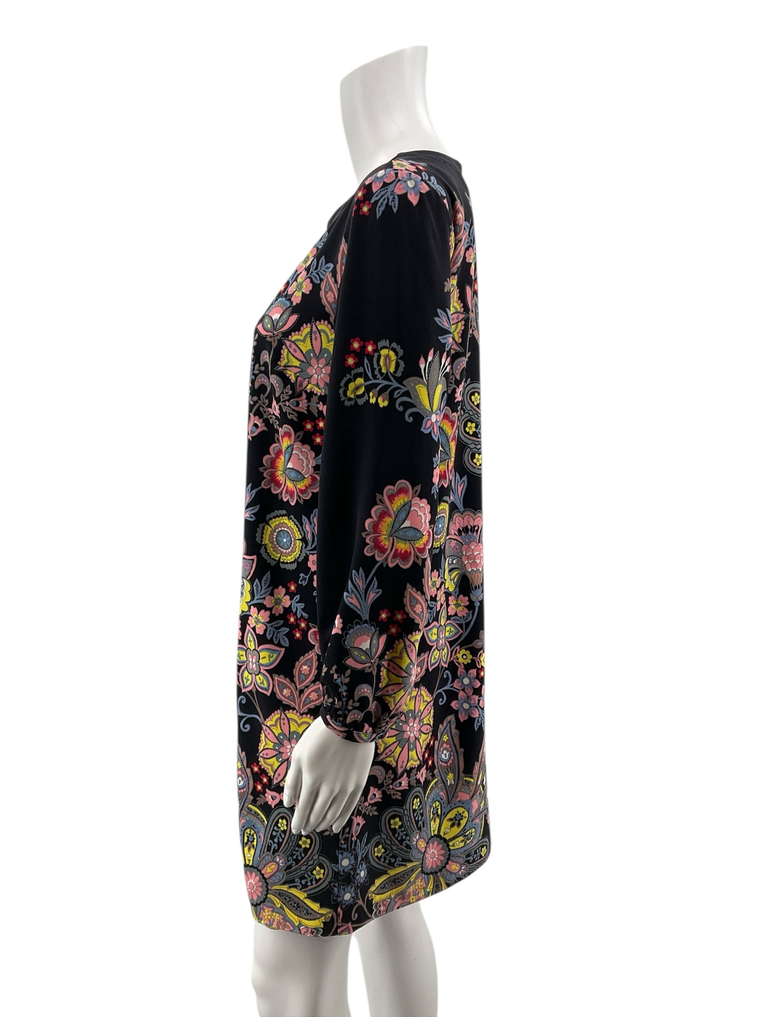 LOFT Navy/pink/yellow Shift Navy/Pink/Yellow Floral Pre-Owned Ladies Dress - Size XS - Size XS