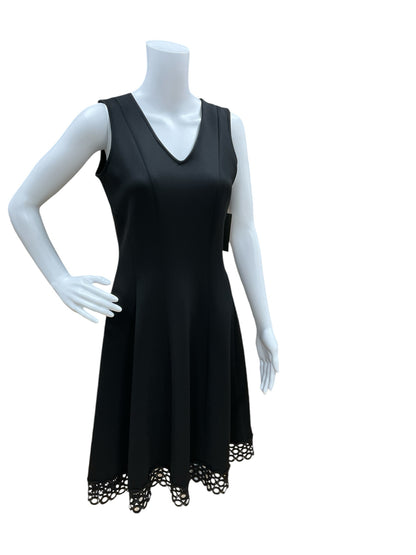 Donna Ricco Size 4 Black Solid Dress