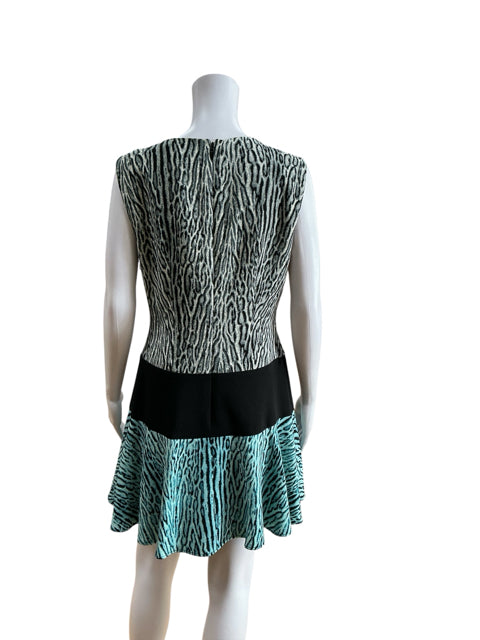 BCBGMAXAZRIA Adison Chalk Python Print Sleeveless Sheath Dress Size 8